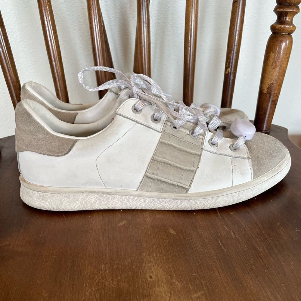 Sam Edelman Marquette White Leather Sneakers Size 10.5 EUC